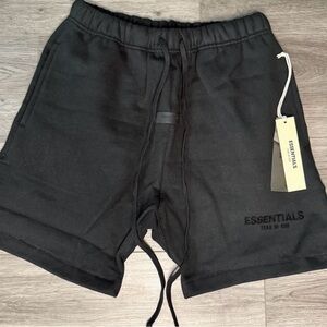 Essentials Black Charcoal Men's Athletic Shorts